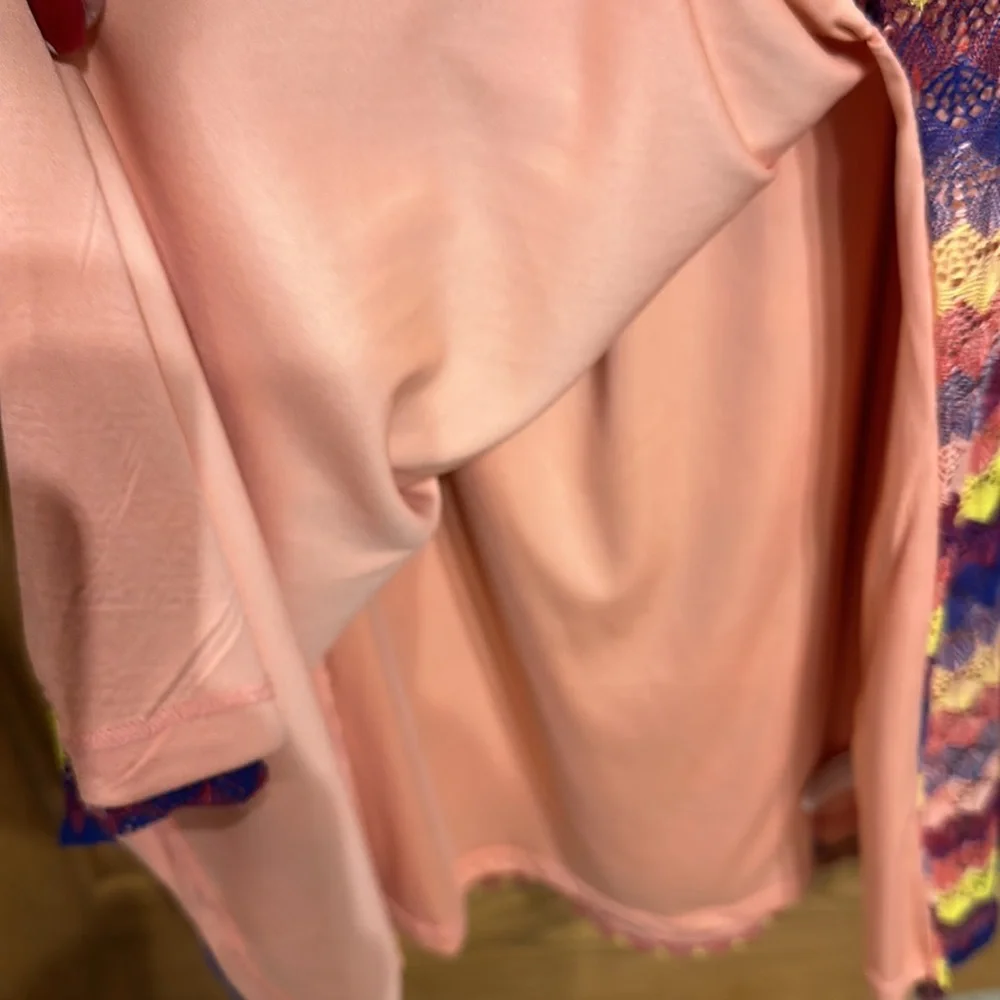 Wild fable Multicolored Crocheted fully lined halter slip midi dress corset back - Picture 9 of 9